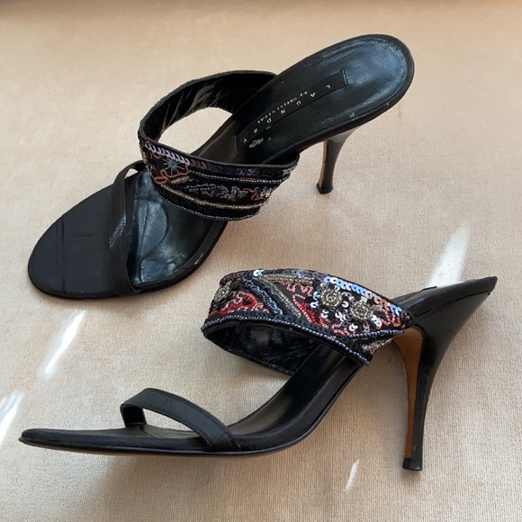 Laundry two strapped sequin-embellished heel sandals by Shelli Segal, size 7.5 - Picture 5 of 11